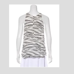 A.L.C. Animal Print silk sleeveless top - size M